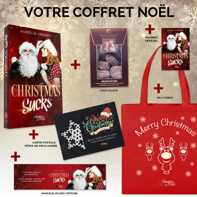 <span class='titre'>Christmas Sucks</span> - <span class='sous_titre'>Pack Spécial Noël</span> - <span class='auteur'>Aurélia Vernet</span> - <span class='type_produit'>Broché</span> 2