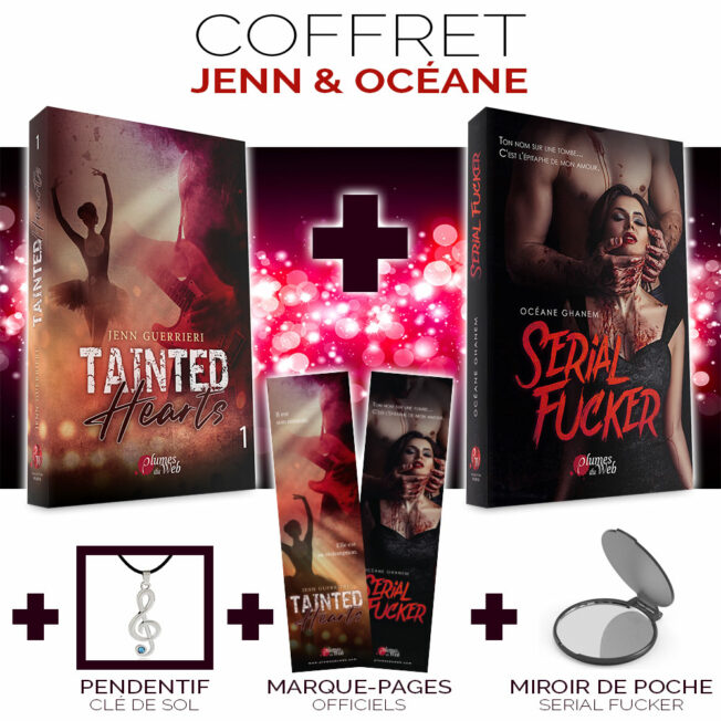 <span class='titre'>Coffret Jenn et Océane</span> - <span class='sous_titre'>Tainted Hearts 1 + Serial Fucker</span> 2